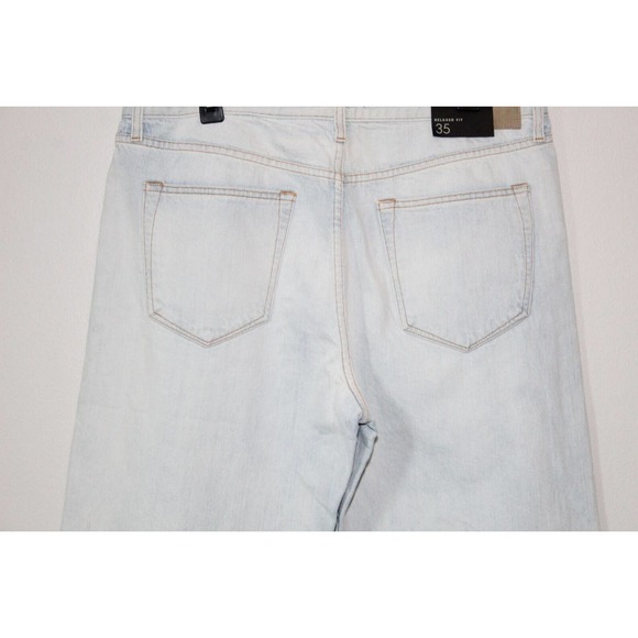 New Banana Republic Nettle Selvedge Relaxed Fit Jean Bleach Blue Men's 35 H14458 - Picture 7 of 13